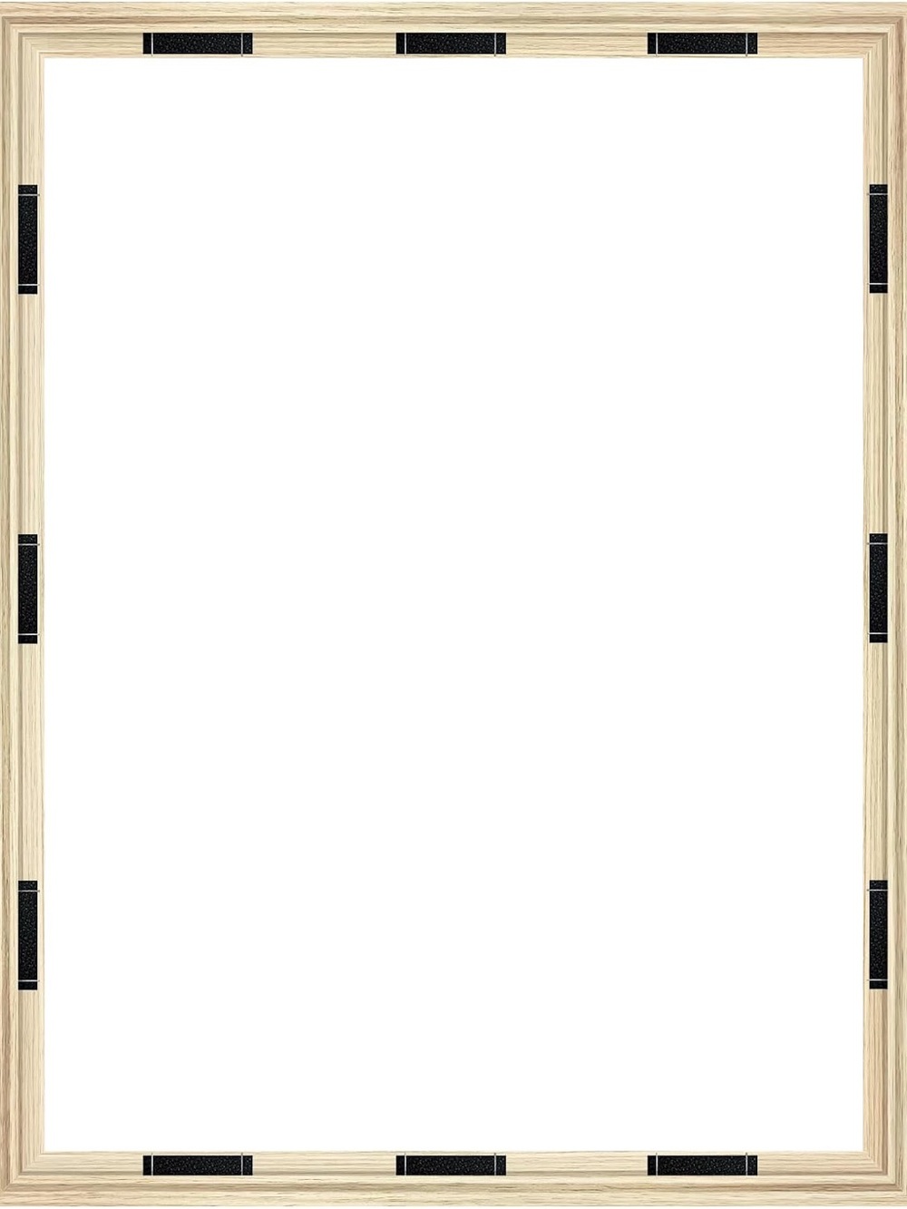 New Large 18x24 inch Natural Wood Frame Wall Decor - White Center